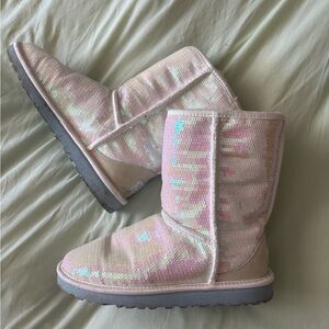 UGG Sequin Boots - Pink and Gray